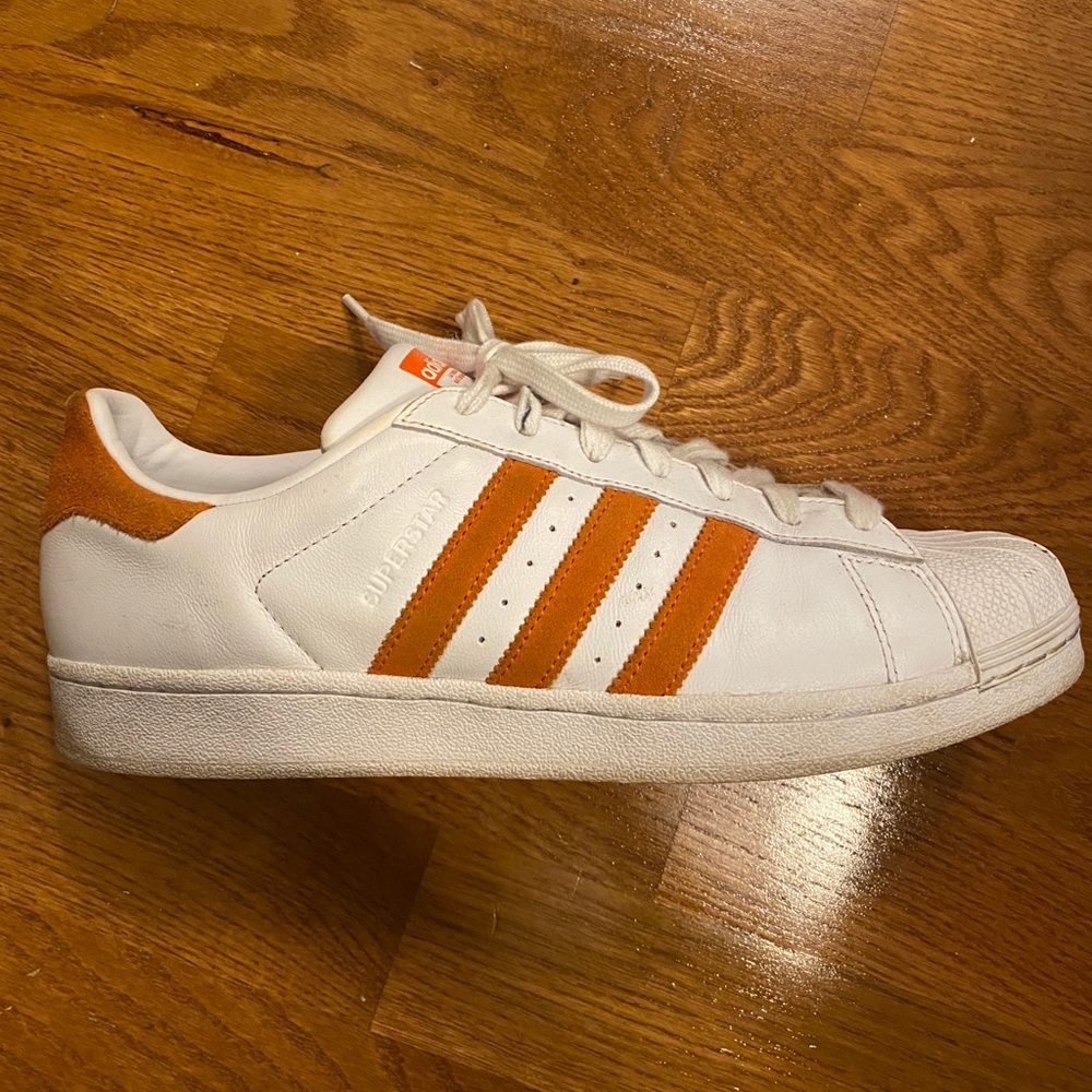 Adidas Superstar Sneakers - Orange (Size 11)